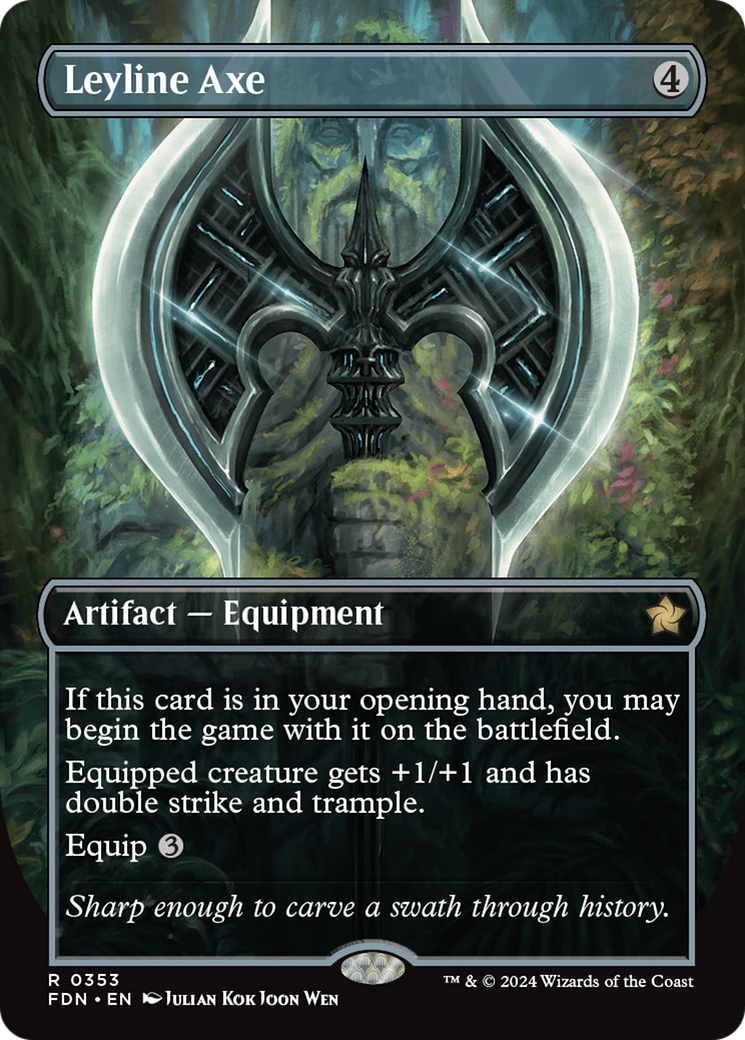 Leyline Axe (Borderless) (Borderless)(FDN-353) - Foundations Foil