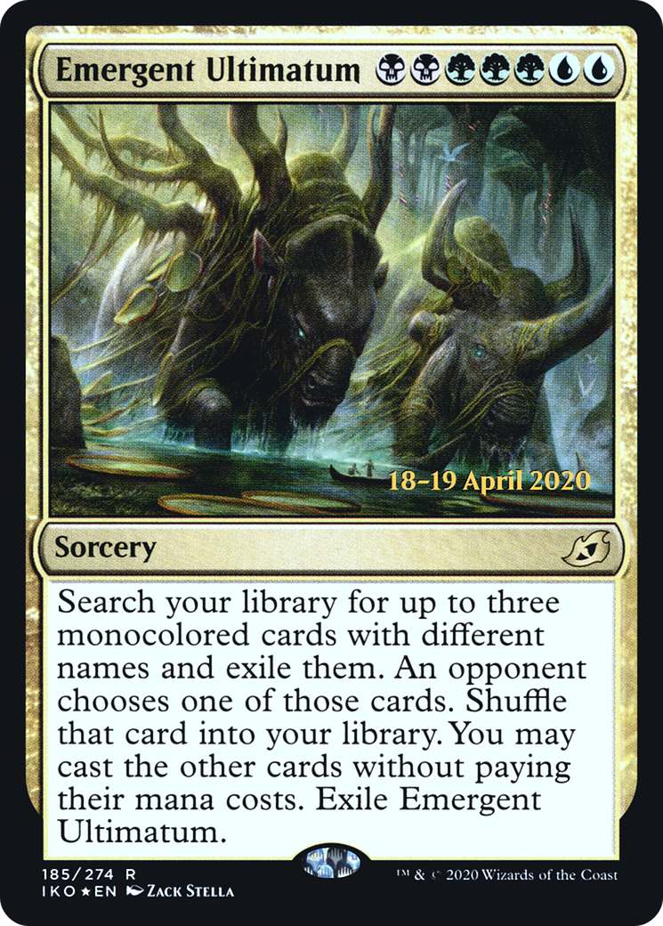 Emergent Ultimatum (PRE-185S) - Ikoria: Lair of Behemoths Promos (Prerelease) Foil