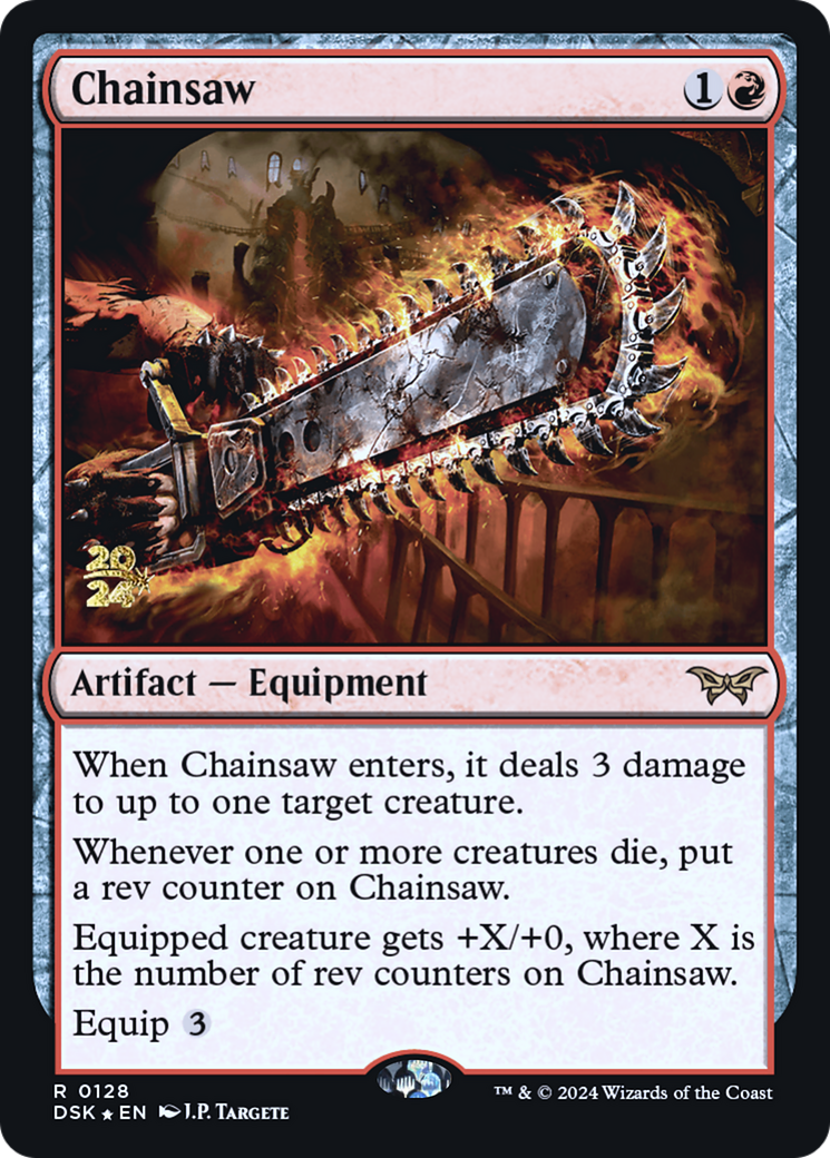 Chainsaw (PRE-128) - Duskmourn: House of Horror Promos (Prerelease) Foil