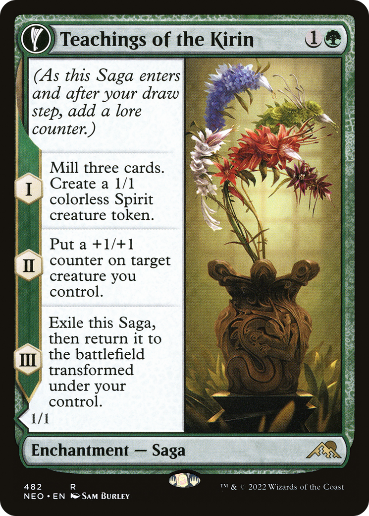 Teachings of the Kirin (Extended Art) (NEO-482) - Kamigawa: Neon Dynasty: (Extended Art, fandfc)