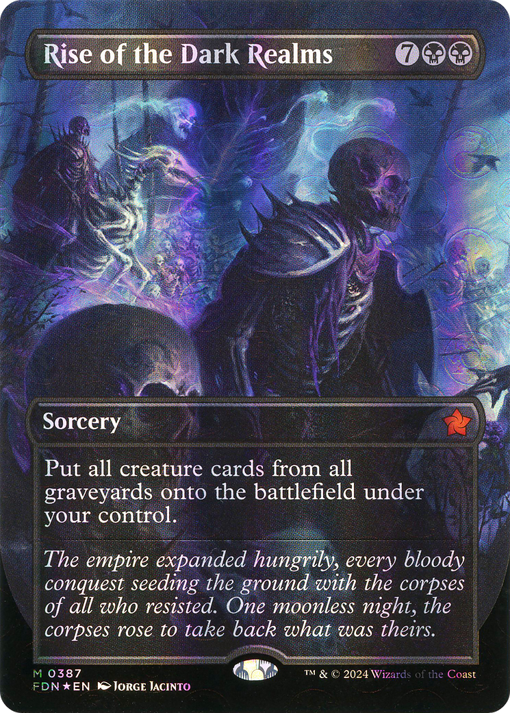 Rise of the Dark Realms (Borderless) (Mana Foil) (Borderless)(FDN-387) - Foundations Foil
