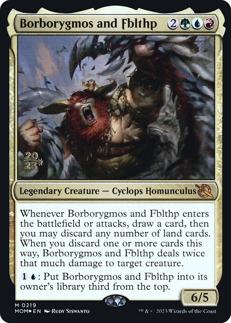 Borborygmos and Fblthp (PRE-219S) - March of the Machine Promos (Prerelease) Foil