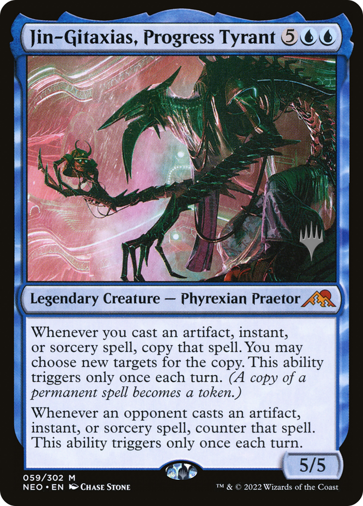 Jin-Gitaxias, Progress Tyrant (PPNEO-059) - Kamigawa: Neon Dynasty Promos Foil (Promo Pack)