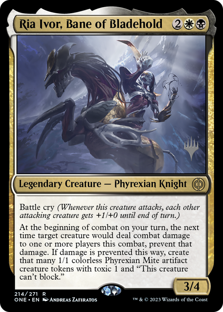 Ria Ivor, Bane of Bladehold (PPONE-214) - Phyrexia: All Will Be One Promos (Promo Pack)