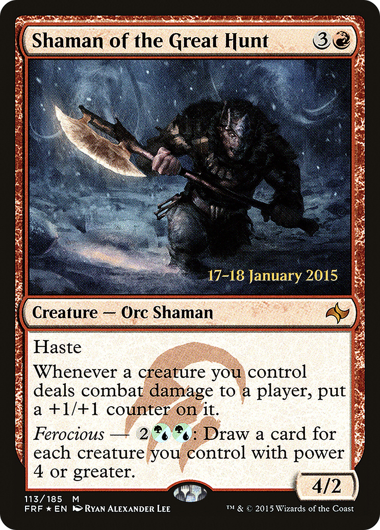 Shaman of the Great Hunt (PRE-113S) - Fate Reforged Promos (Prerelease) Foil