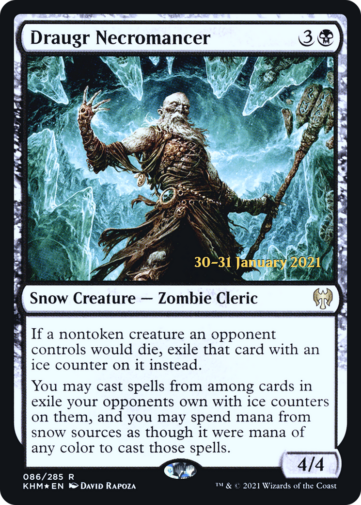 Draugr Necromancer (PRE-86S) - Kaldheim Promos: (snow) (Prerelease) Foil