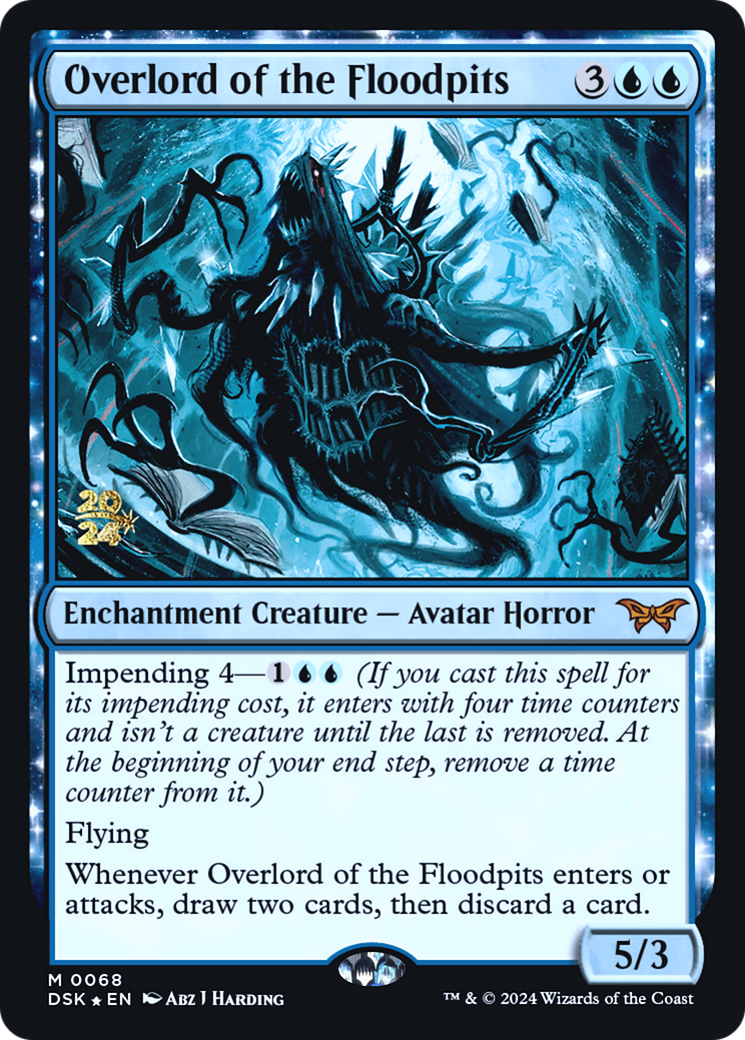 Overlord of the Floodpits (PRE-068) - Duskmourn: House of Horror Promos Foil