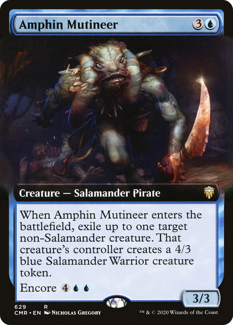 Amphin Mutineer (CMR-629) - Commander Legends: (Extended Art)