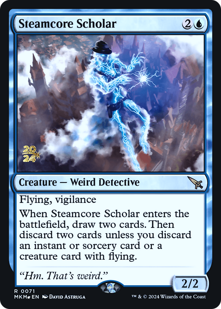 Steamcore Scholar (PRE-071) - Murders at Karlov Manor Promos (Prerelease) Foil