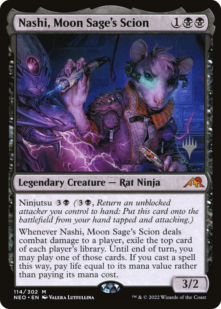 Nashi, Moon Sage's Scion (PPNEO-114) - Kamigawa: Neon Dynasty Promos (Promo Pack)