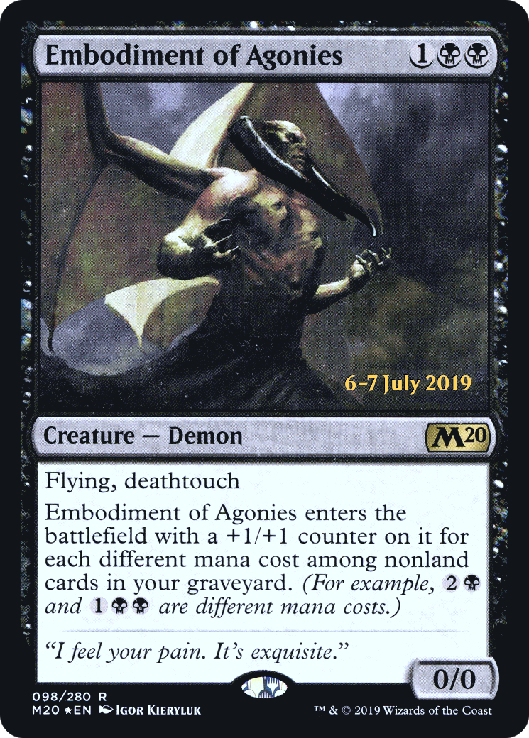 Embodiment of Agonies (PRE-98S) - Core Set 2020 Promos (Prerelease) Foil