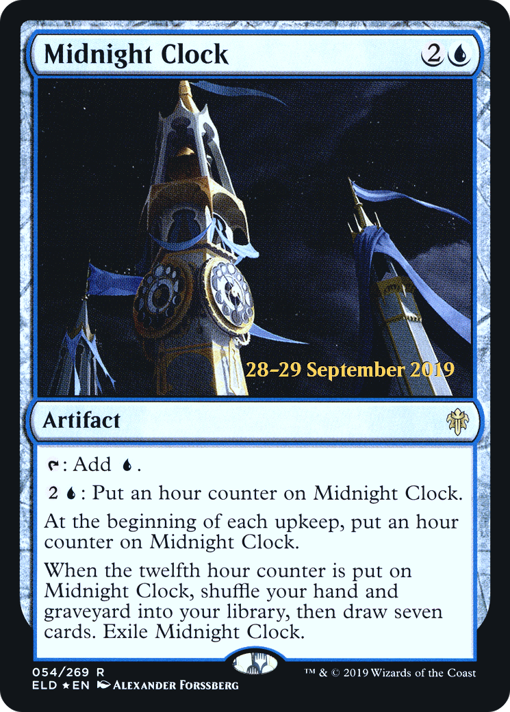 Midnight Clock (PRE-54S) - Throne of Eldraine Promos (Prerelease) Foil