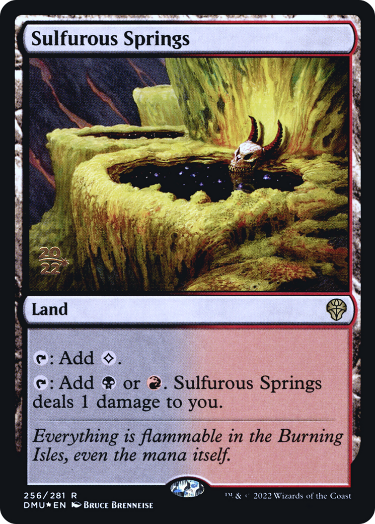 Sulfurous Springs (PRE-256) - Dominaria United Promos (Prerelease) Foil