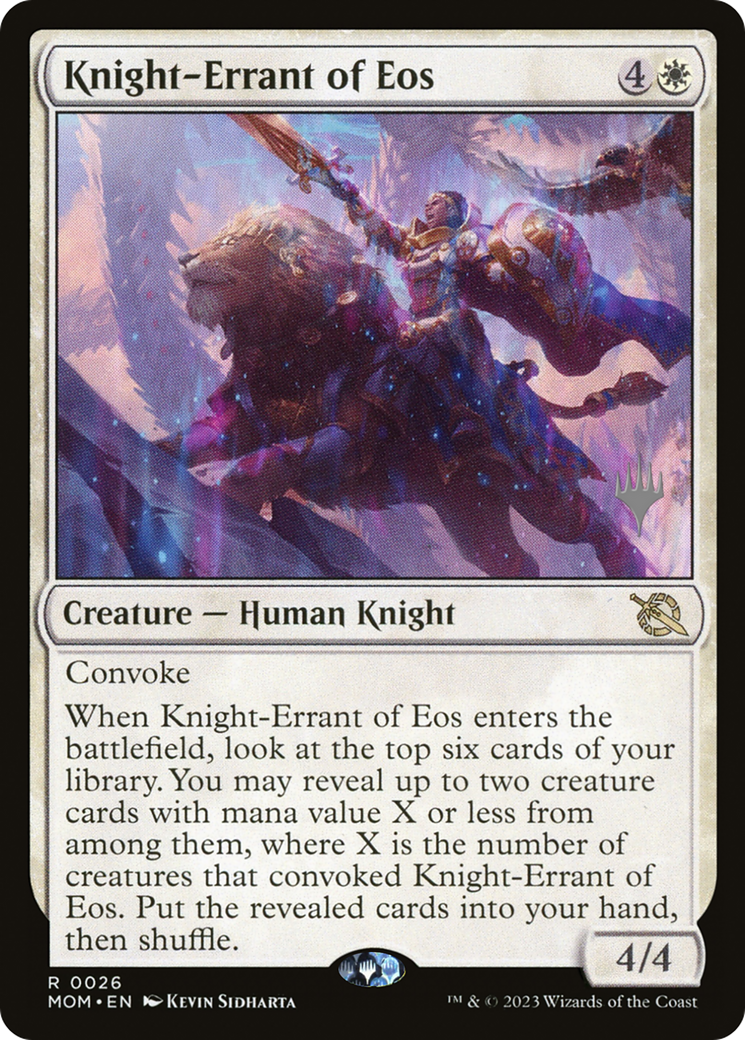 Knight-Errant of Eos (PPMOM-26P) - March of the Machine Promos (Promo Pack) Foil