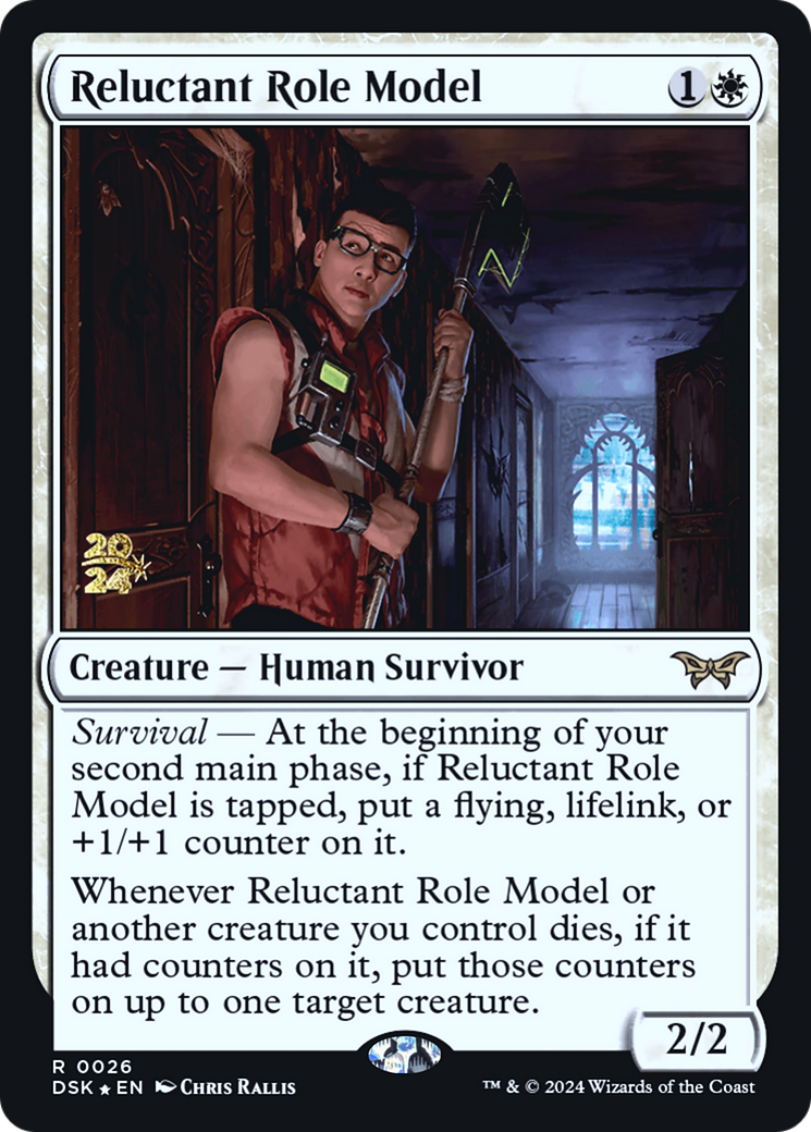 Reluctant Role Model (PRE-026) - Duskmourn: House of Horror Promos (Prerelease) Foil