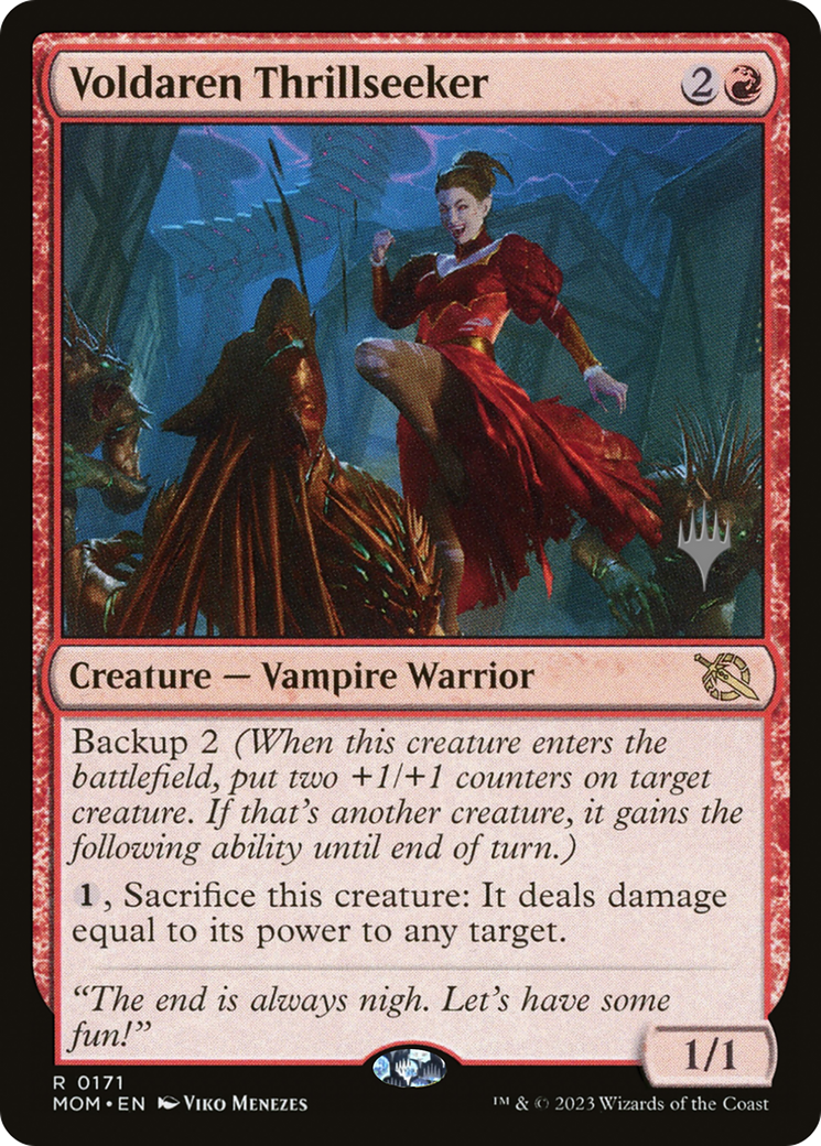 Voldaren Thrillseeker (PPMOM-171P) - March of the Machine Promos (Promo Pack) Foil