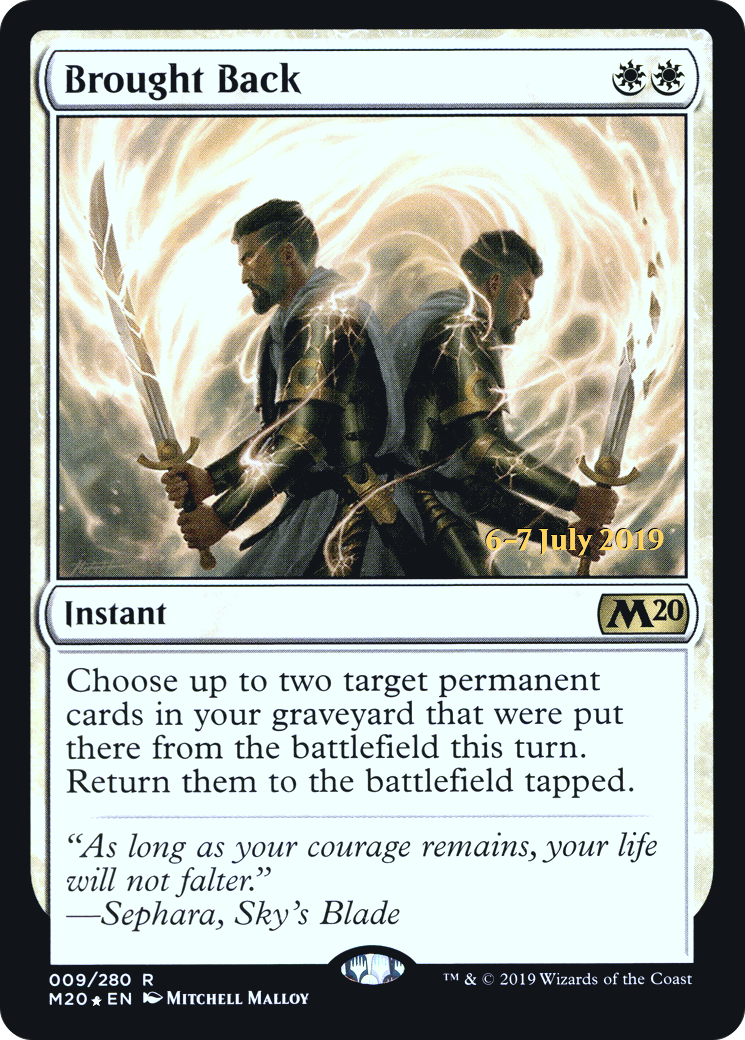 Brought Back (PRE-009) - Core Set 2020 Promos (Prerelease) Foil