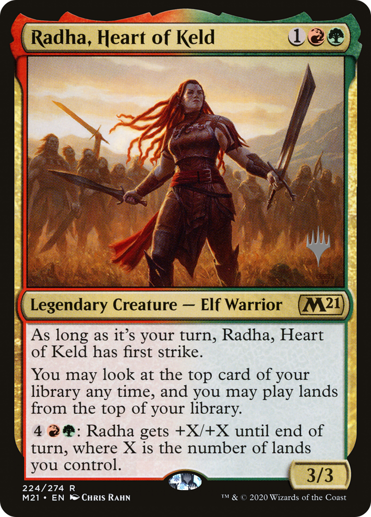 Radha, Heart of Keld (PPM21-224P) - Core Set 2021 Promos Foil (Promo Pack)