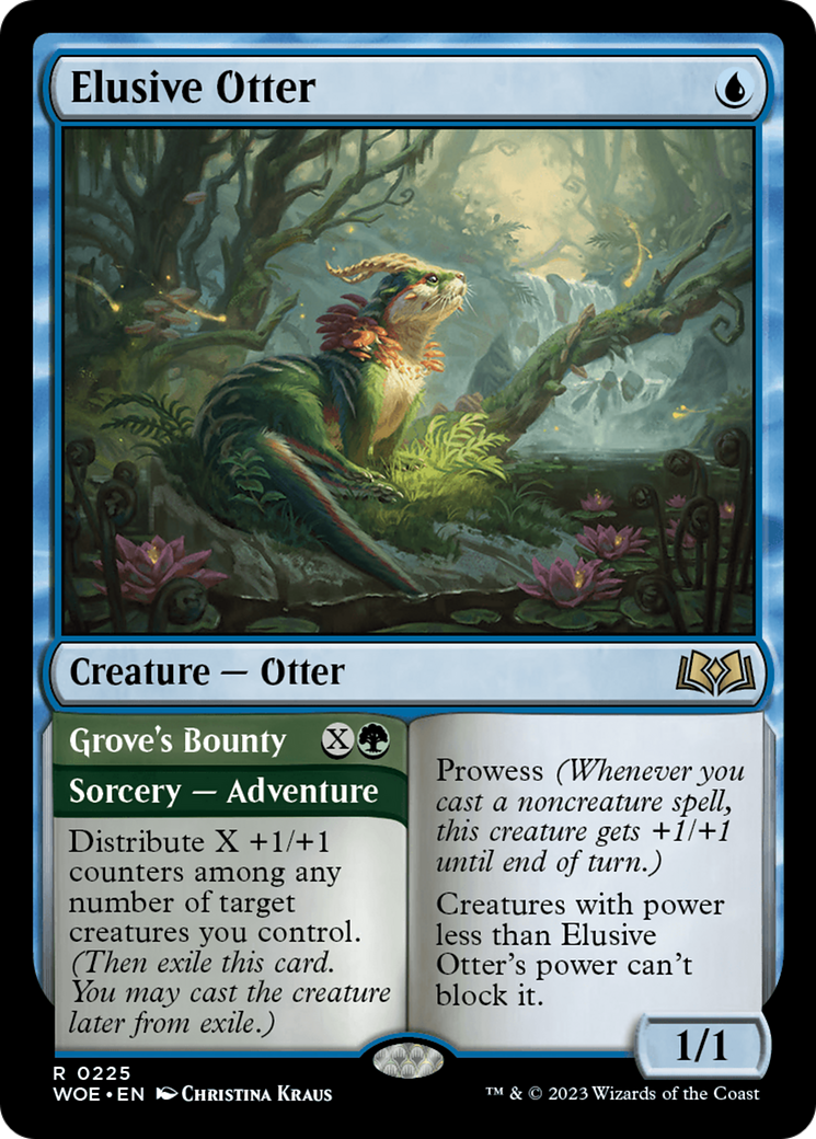 Elusive Otter // Grove's Bounty (WOE-225) - Wilds of Eldraine