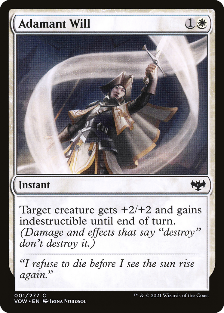 Adamant Will (VOW-001) - Innistrad: Crimson Vow Foil
