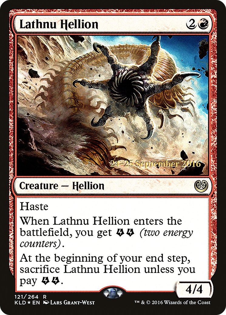 Lathnu Hellion (PRE-121S) - Kaladesh Promos (Prerelease) Foil