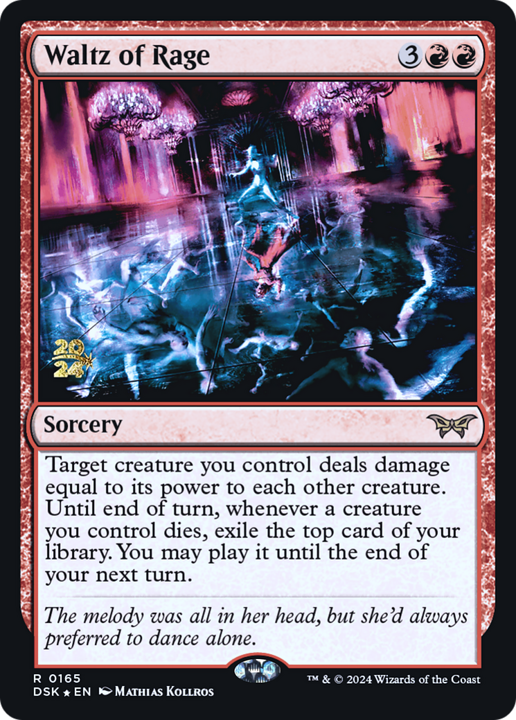 Waltz of Rage (PRE-165) - Duskmourn: House of Horror Promos (Prerelease) Foil