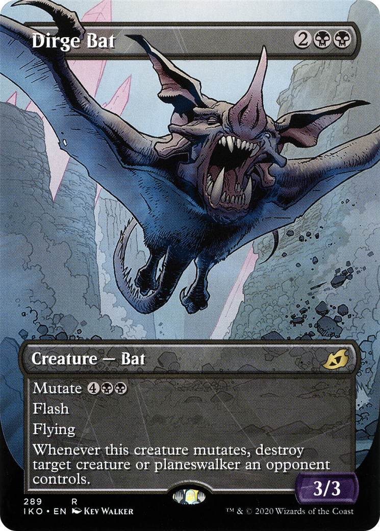 Dirge Bat (Borderless)(IKO-289) - Ikoria: Lair of Behemoths: (Showcase) Foil