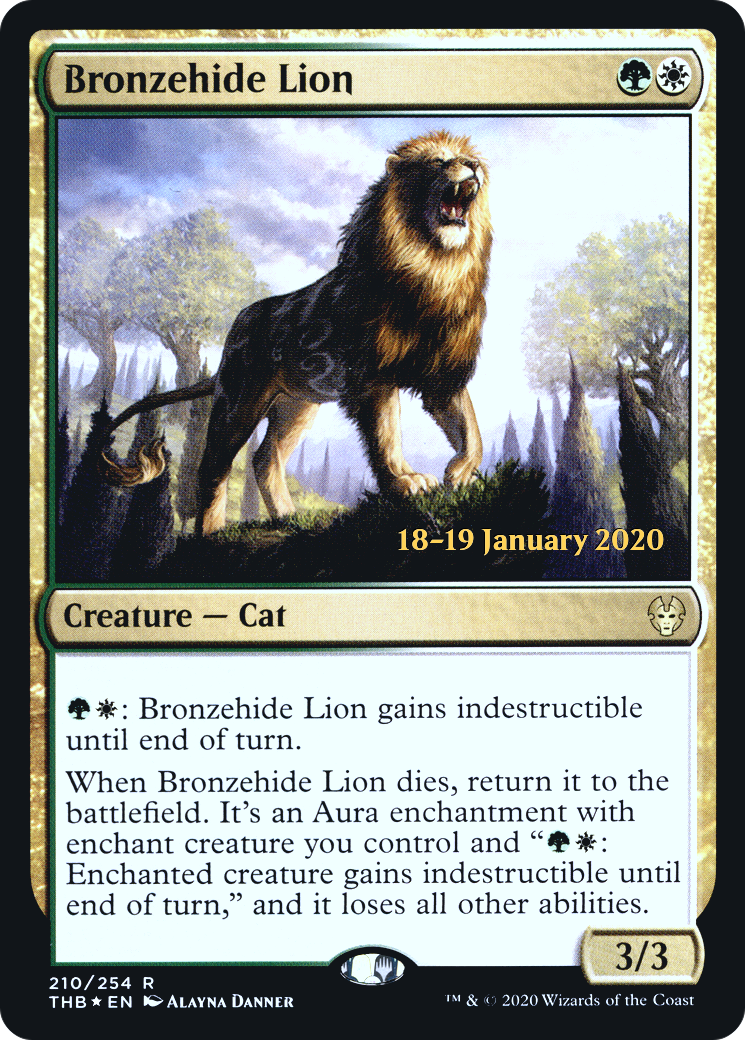 Bronzehide Lion (PRE-210S) - Theros Beyond Death Promos (Prerelease) Foil