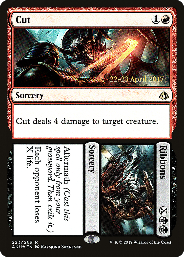 Cut // Ribbons (PRE-223S) - Amonkhet Promos (Prerelease) Foil