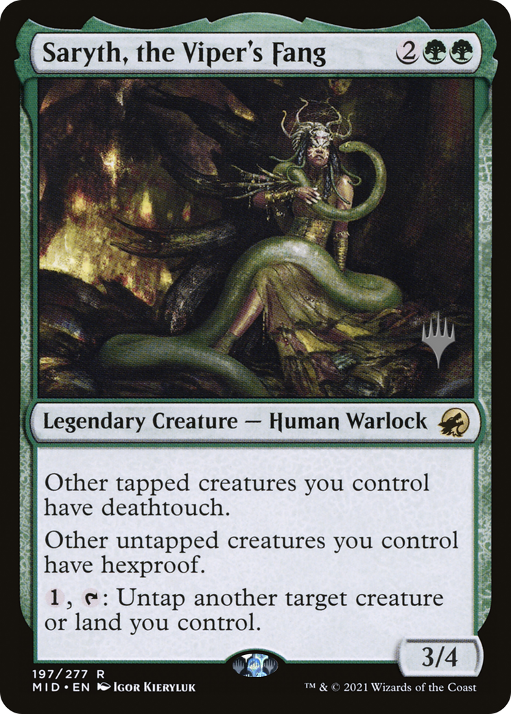Saryth, the Viper's Fang (PPMID-197P) - Innistrad: Midnight Hunt Promos (Promo Pack) Foil