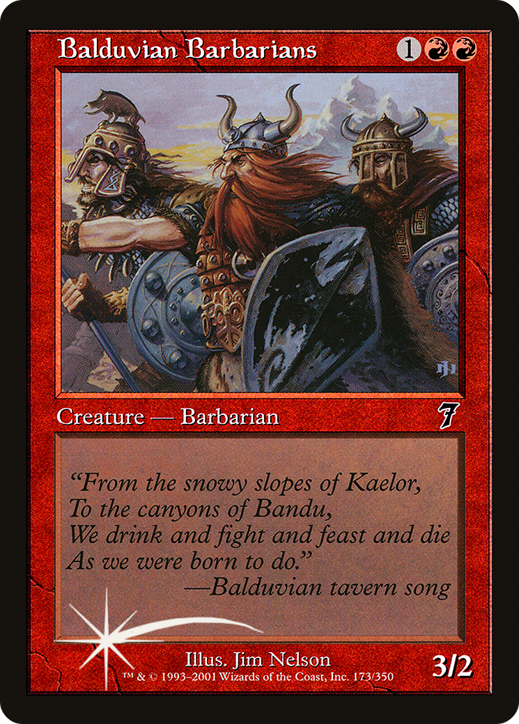 Balduvian Barbarians (7ED-173★) - Seventh Edition Foil