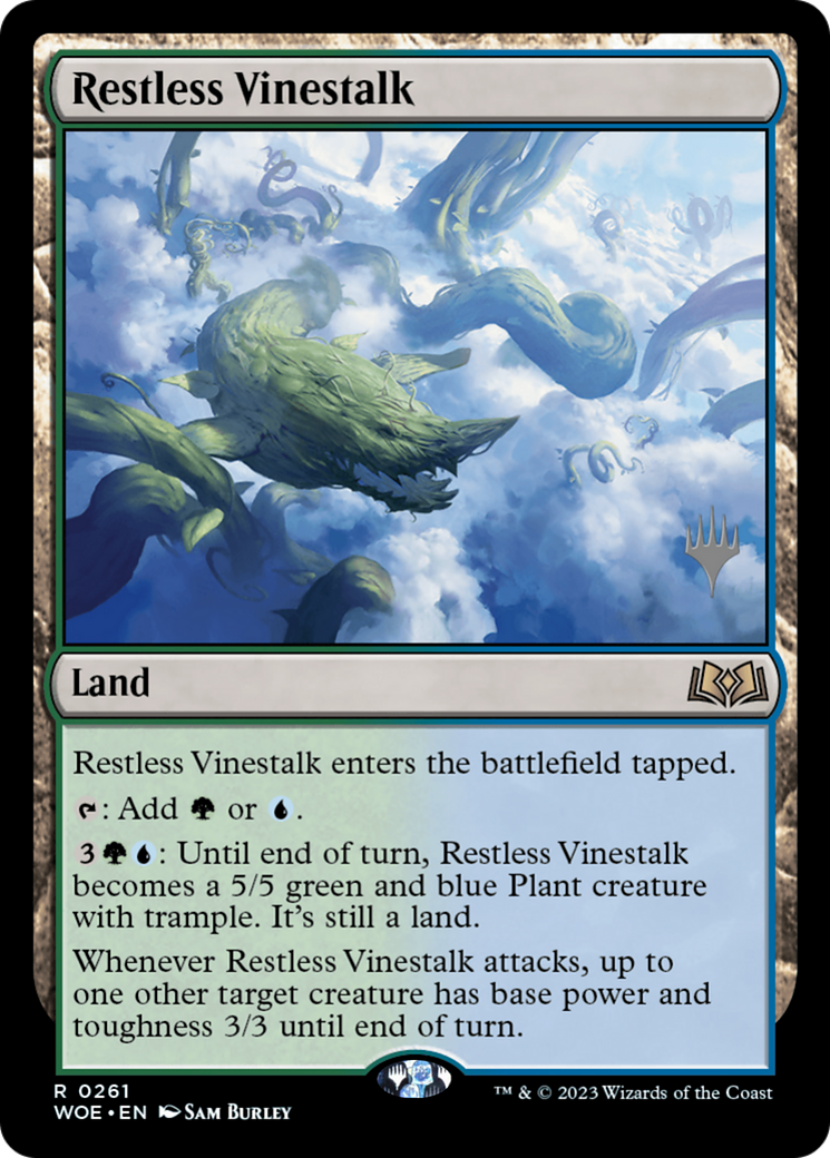 Restless Vinestalk (PPWOE-261) - Wilds of Eldraine Promos (Promo Pack) Foil