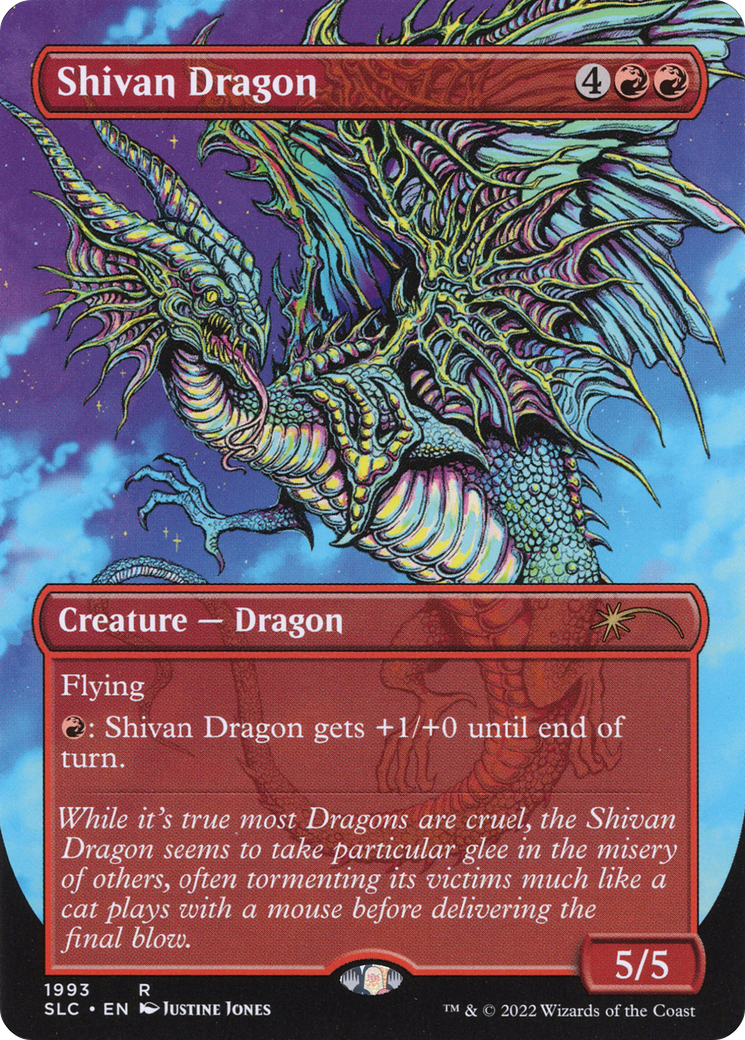 Shivan Dragon (Borderless)(SLC-1993) - Secret Lair 30th Anniversary Countdown Kit