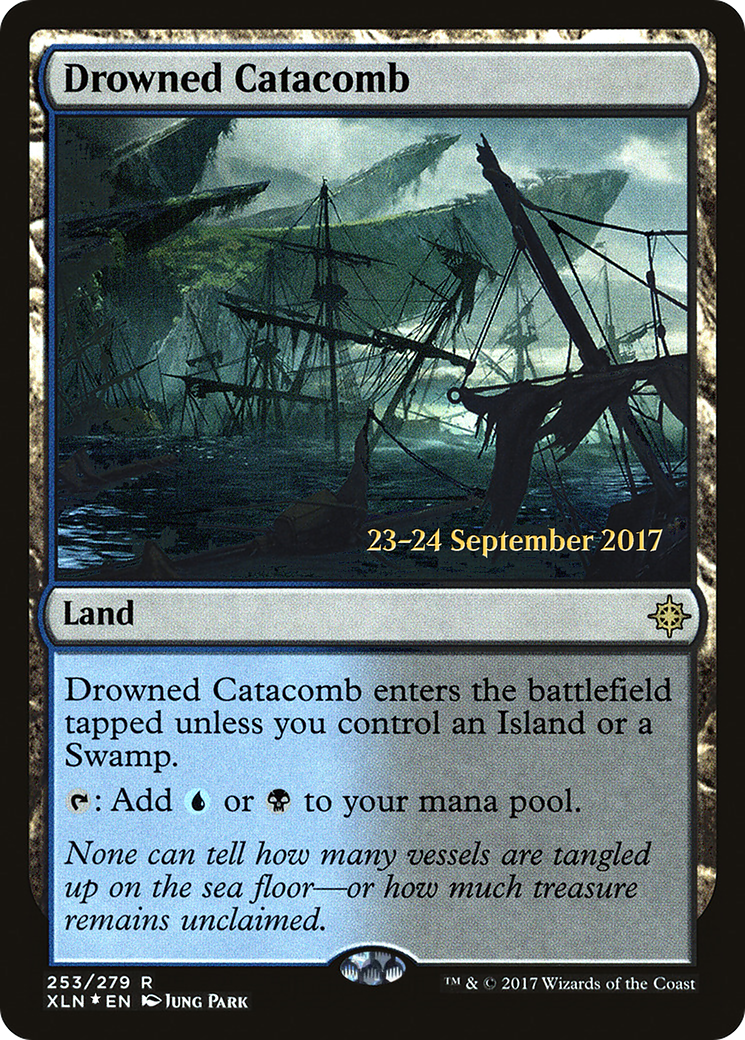 Drowned Catacomb (PRE-253S) - Ixalan Promos (Prerelease) Foil