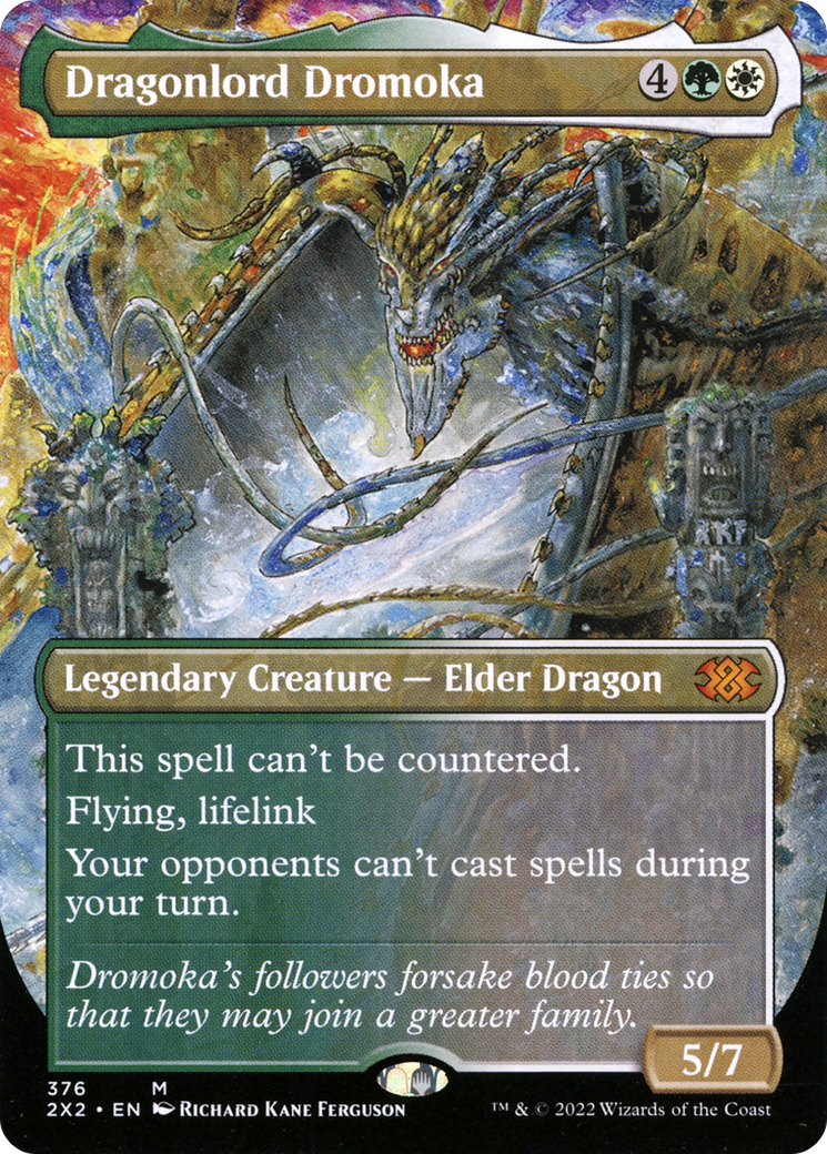 Dragonlord Dromoka (Borderless) (2X2-376) - Double Masters 2022 (Borderless) Foil