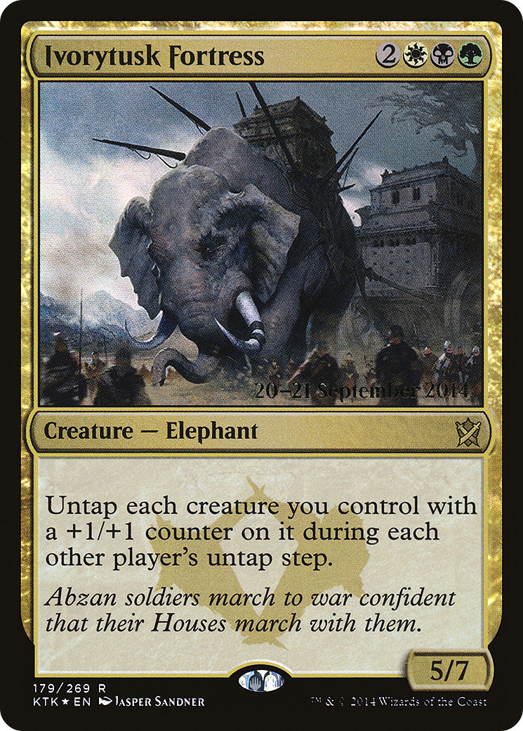Ivorytusk Fortress (PRE-179S) - Khans of Tarkir Promos (Prerelease) Foil