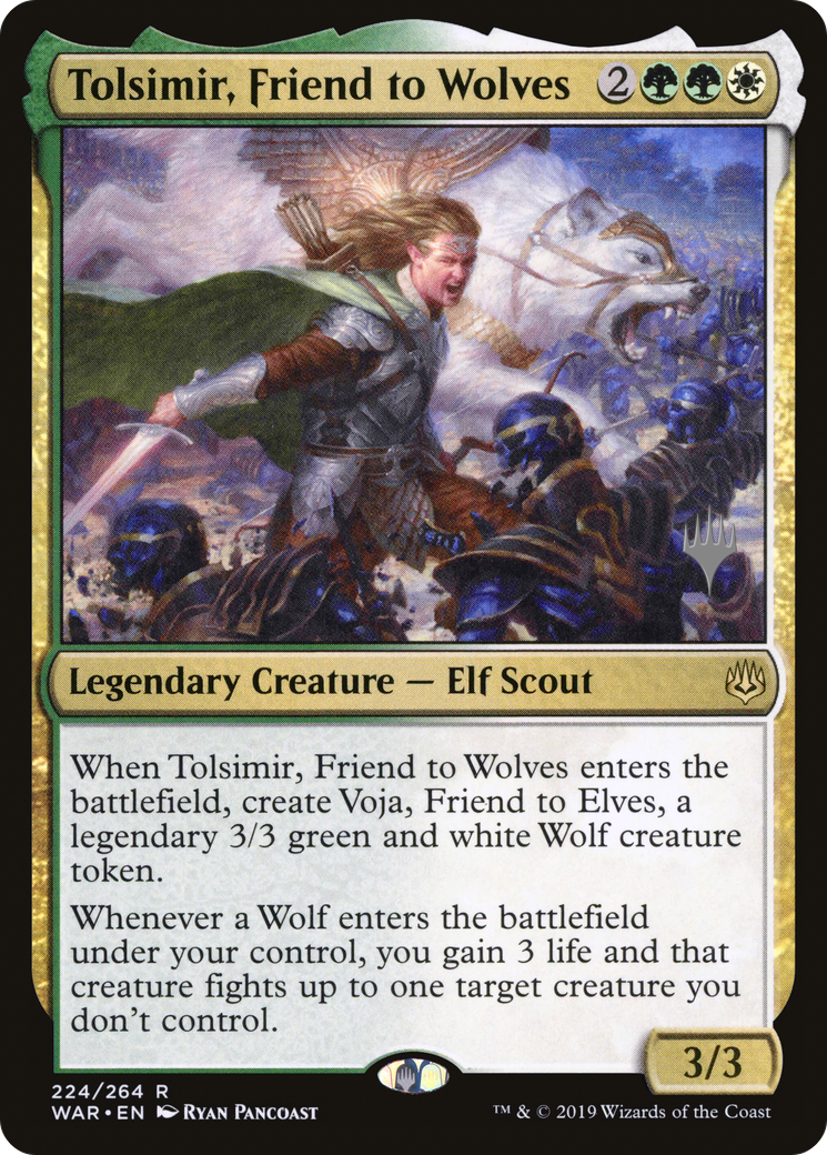 Tolsimir, Friend to Wolves (PPELD-224P) - War of the Spark Promos (Promo Pack)