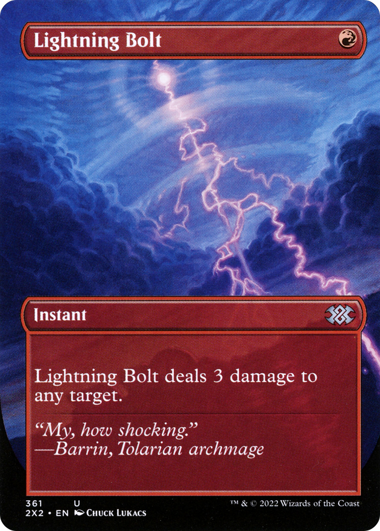 Lightning Bolt (Borderless)(2X2-361) - Double Masters 2022