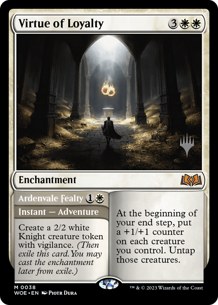 Virtue of Loyalty (PPWOE-038) - Wilds of Eldraine Promos Foil (Promo Pack)