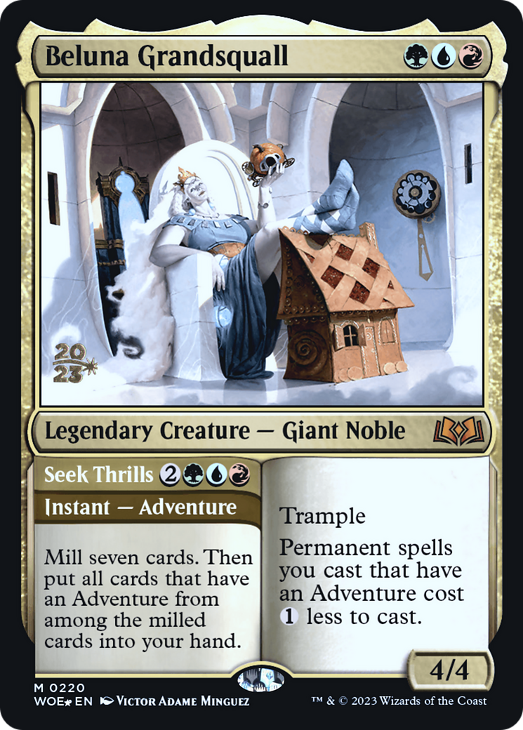 Beluna Grandsquall // Seek Thrills (PRE-220) - Wilds of Eldraine Promos (Prerelease) Foil