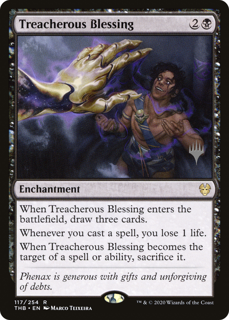 Treacherous Blessing (PPTHB-117P) - Theros Beyond Death Promos (Promo Pack)