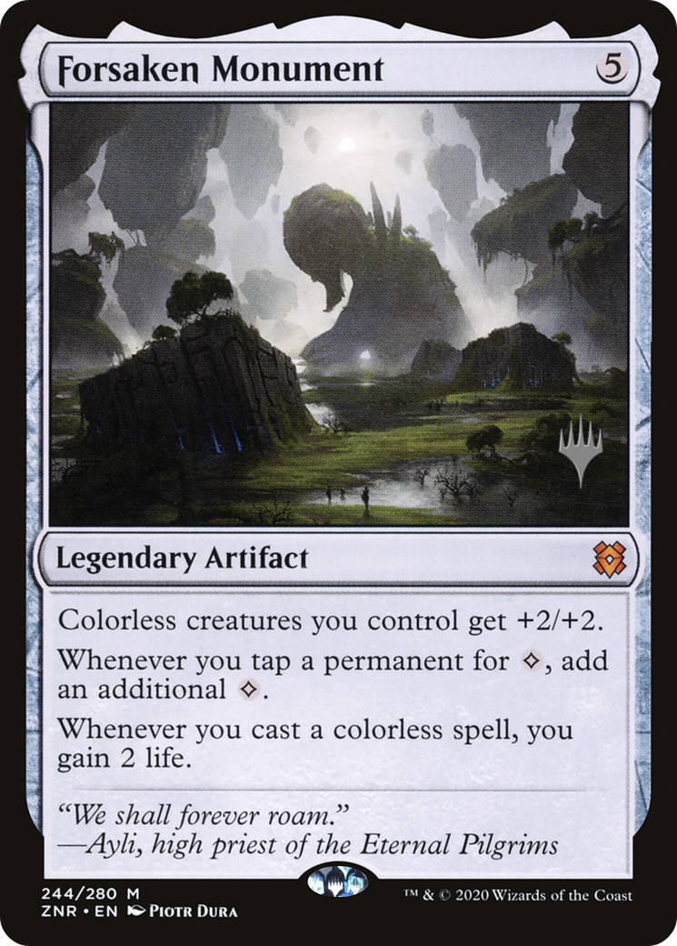 Forsaken Monument (PPZNR-244P) - Zendikar Rising Promos (Promo Pack)