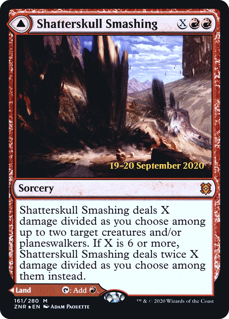 Shatterskull Smashing // Shatterskull, the Hammer Pass (PRE-161S) - Zendikar Rising Promos (Prerelease) Foil