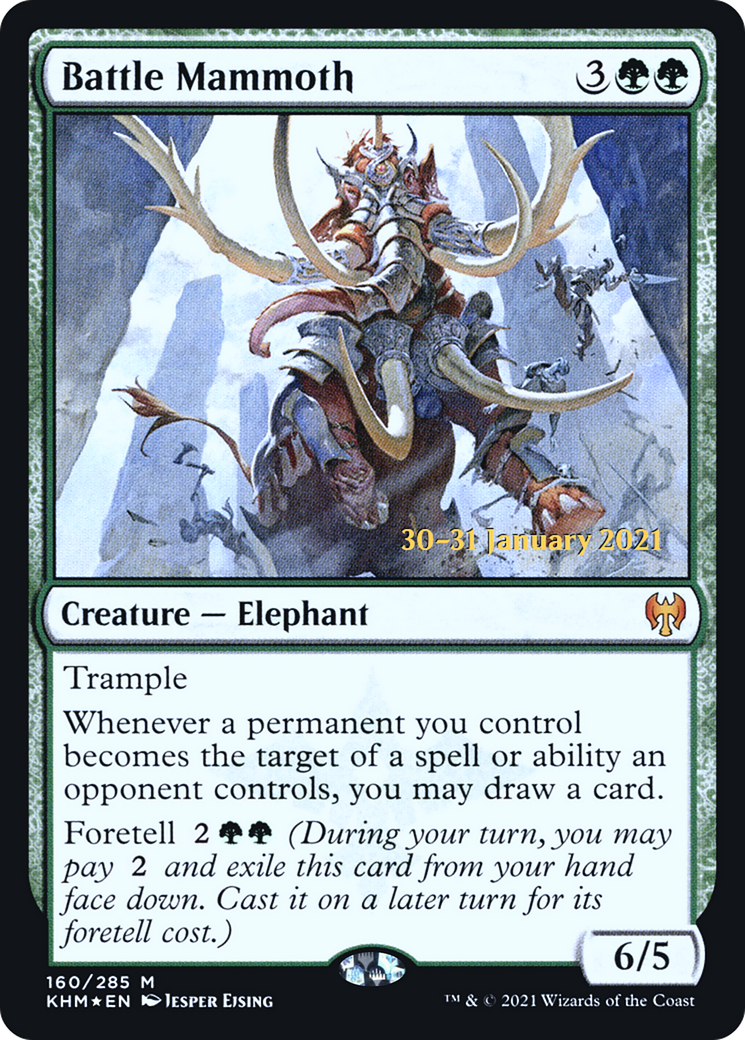 Battle Mammoth (PRE-160S) - Kaldheim Promos (Prerelease) Foil