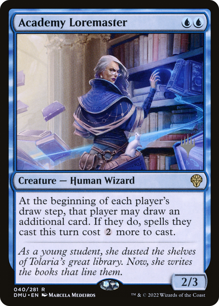 Academy Loremaster (PPDMU-40P) - Dominaria United Promos (Promo Pack) Foil