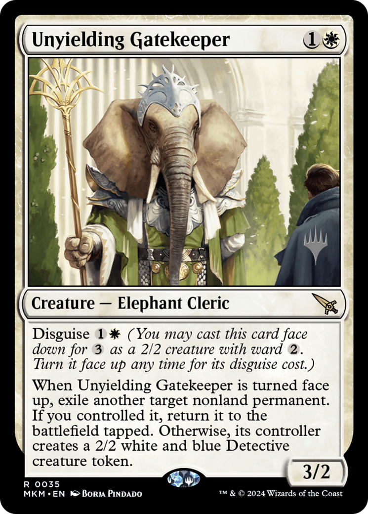 Unyielding Gatekeeper (PPMKM-35P) - Murders at Karlov Manor Promos Foil (Promo Pack)