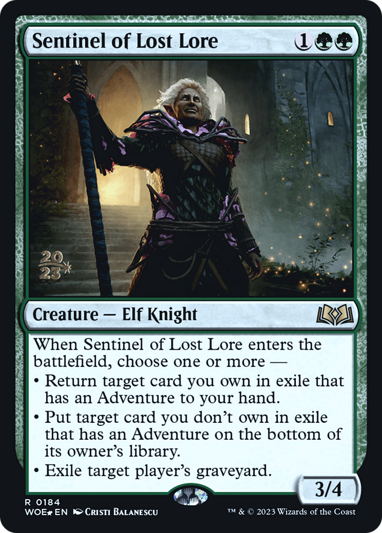 Sentinel of Lost Lore (PRE-184) - Wilds of Eldraine Promos (Prerelease) Foil