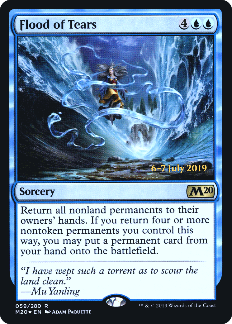 Flood of Tears (PRE-59S) - Core Set 2020 Promos (Prerelease) Foil