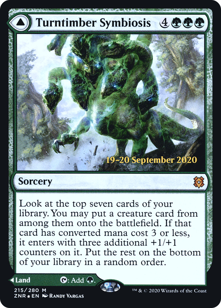 Turntimber Symbiosis // Turntimber, Serpentine Wood (PRE-215S) - Zendikar Rising Promos (Prerelease) Foil
