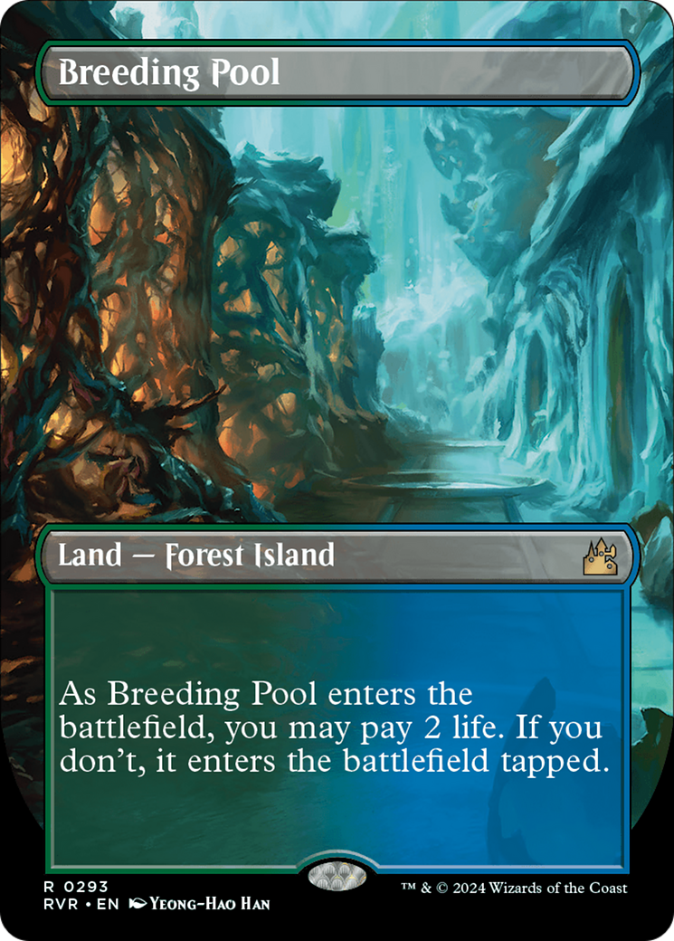 Breeding Pool (Borderless) (RVR-293) - Ravnica Remastered (Borderless) Foil